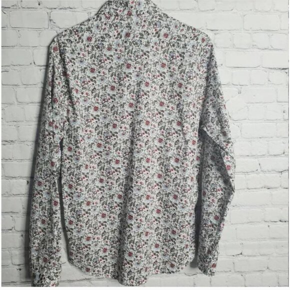 Express Men's Slim Soft Wash Floral Button-Down Shirt - Picture 2 of 8